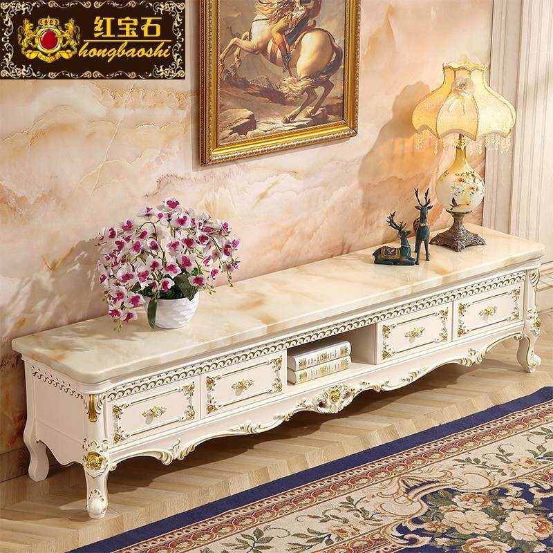 欧式大理石电视柜茶几组合现代简约小户型客厅实木雕花卧室地柜,住宅家具,电视柜,淘宝优惠券,粉丝福利购,淘宝优惠卷