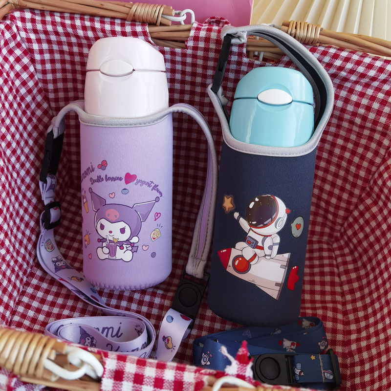朱一龙同款膳魔师保温杯套保护套400ml卡通水杯套斜挎杯子套手提