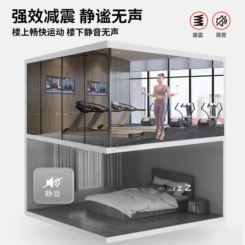 热销健身房橡胶地垫运动地v板地板贴垫减震垫隔音家用防震垫子力