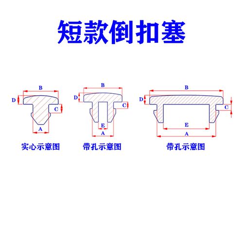 热销透明短款倒h扣塞防撞耐高温硅胶堵头钣金扣式塞头锥形脚垫减