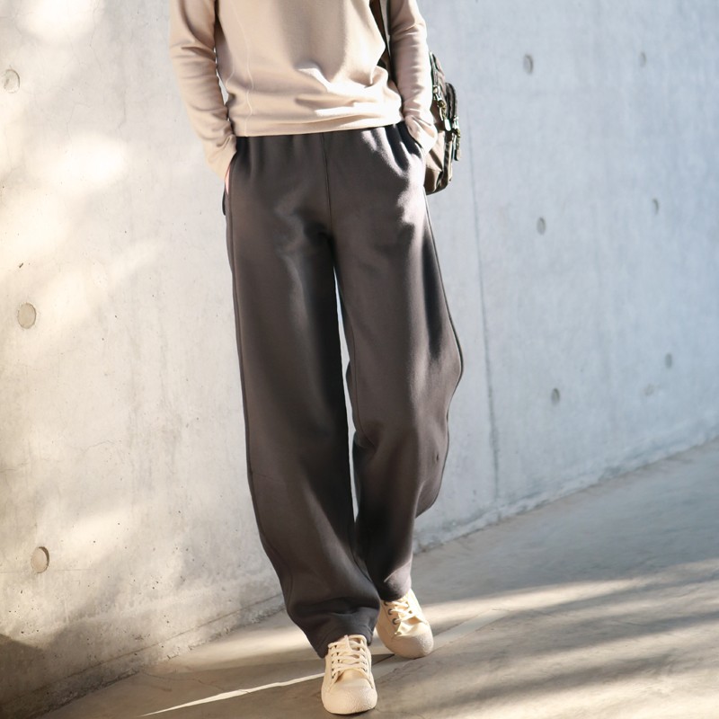热销秋冬保暖拉绒卫裤女款宽松休闲运动裤加厚款S潮裤显瘦显腿长
