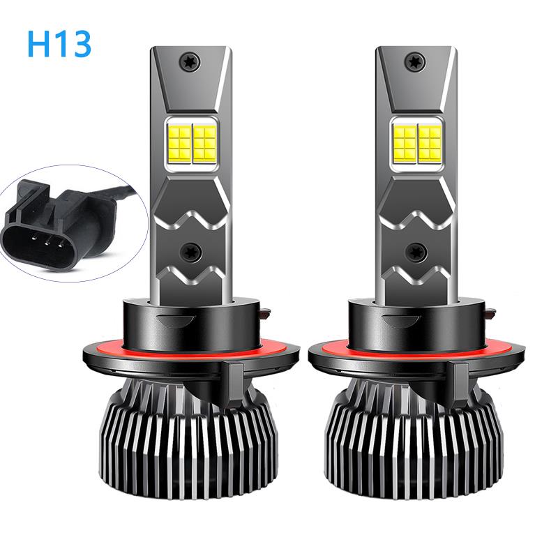 悍马H3H2汽车led大灯h13科迈罗改装F150远近光一体牧马人9007灯泡