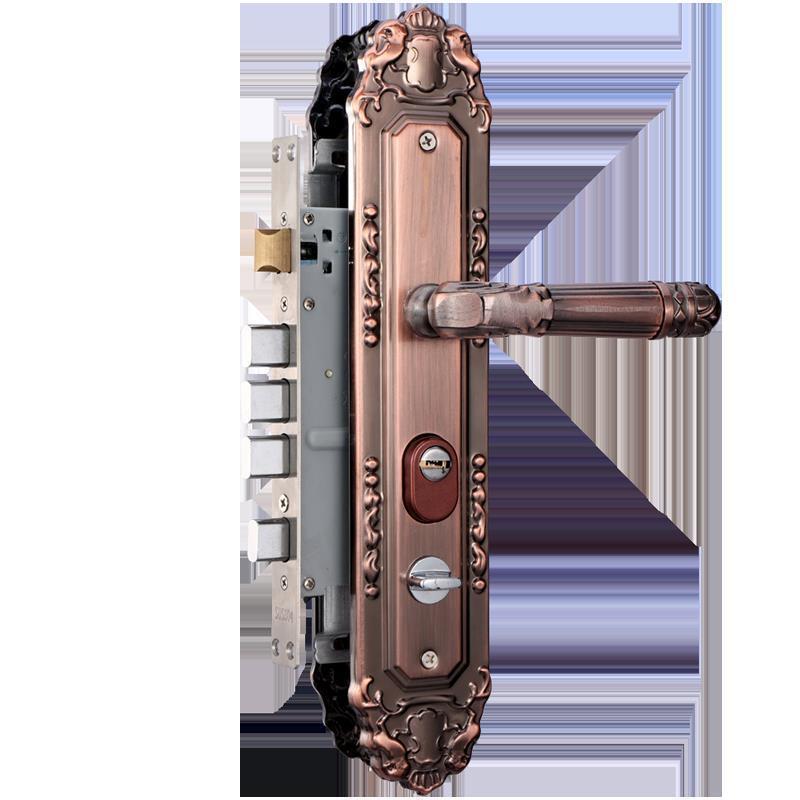 超C级防盗门锁套装通用型家用老式铁门木门进户对开大门机械锁具