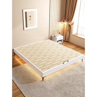 无床头柜实木榻榻米边长小公寓无靠背床可以定制任何尺寸的排框床