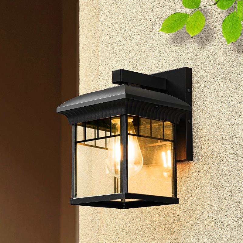 太阳能户外壁灯防水别墅庭院室外花园走廊过道大门柱子外墙墙壁灯