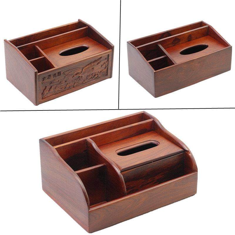 家用创意多功能实木纸巾盒 越南花梨木多功能卫生纸盒 客厅桌面收,收纳整理,纸巾盒,淘宝优惠券,粉丝福利购,淘宝优惠卷
