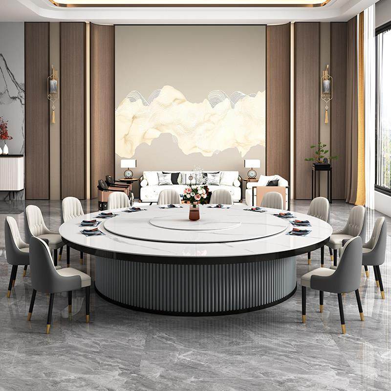 酒店餐桌大圆桌20人电动转盘家用圆形饭桌包厢10人15人定制电磁炉,住宅家具,岩板餐桌,淘宝优惠券,粉丝福利购,淘宝优惠卷