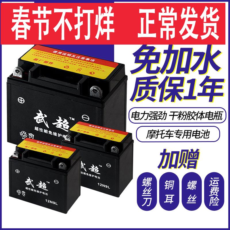 机车电瓶12V9a蓄电池干 干电池125助力踏板弯梁机车7AH5a免维护通