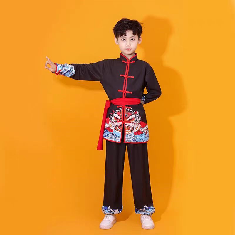 热销六一儿童武术服表演服中小学生运动会服装P打鼓服舞龙服体操