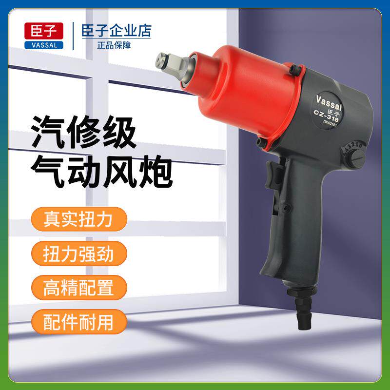 臣子气动扳手1/2小气动扳手机大扭力强力汽修中型气动扳手3/4风暴