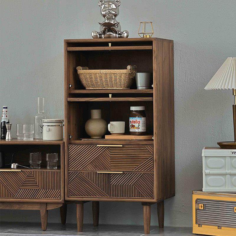 实木斗柜客厅轻奢抽屉式收纳柜黑胡桃电视边柜立柜北欧多层储物柜,住宅家具,斗柜,淘宝优惠券,粉丝福利购,淘宝优惠卷