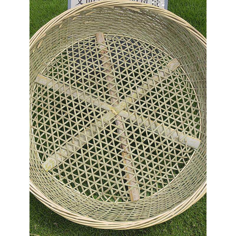 竹编大孔筛子豆腐晾晒鱼肉冬季竹筛子圆晒饼子竹簸箕竹蔑竹制品家