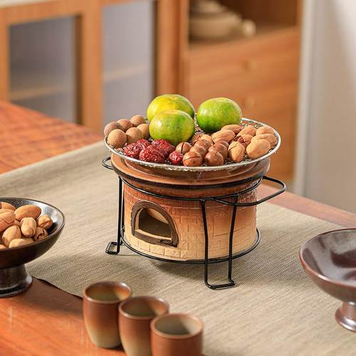 围炉煮茶壶炭火茶炉取暖炭烧茶炉罐罐茶煮茶器炭炉陶瓷户外烧烤炉