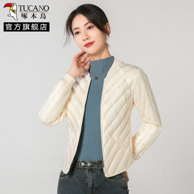 啄木鸟轻薄羽绒服内胆女修身