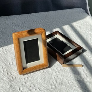 实木榫卯100元相框增运多金六B连框钱币一百元山水画相框人民币