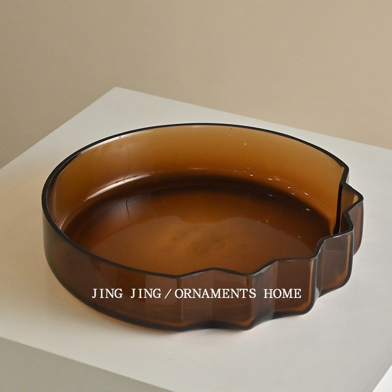 简约创意玻璃直筒棕色插鲜花瓶客厅边柜餐桌玄关装饰花瓶家用果盘,家居饰品,花瓶,淘宝优惠券,粉丝福利购,淘宝优惠卷