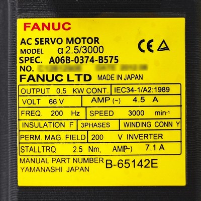 A06B-0374-B575 FANUC发那科原装数控电机马达现货议价议价