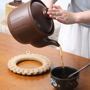 陶瓷养生壶小号老式中药砂锅熬药罐无釉耐高温明火燃气煲汤煎药壶