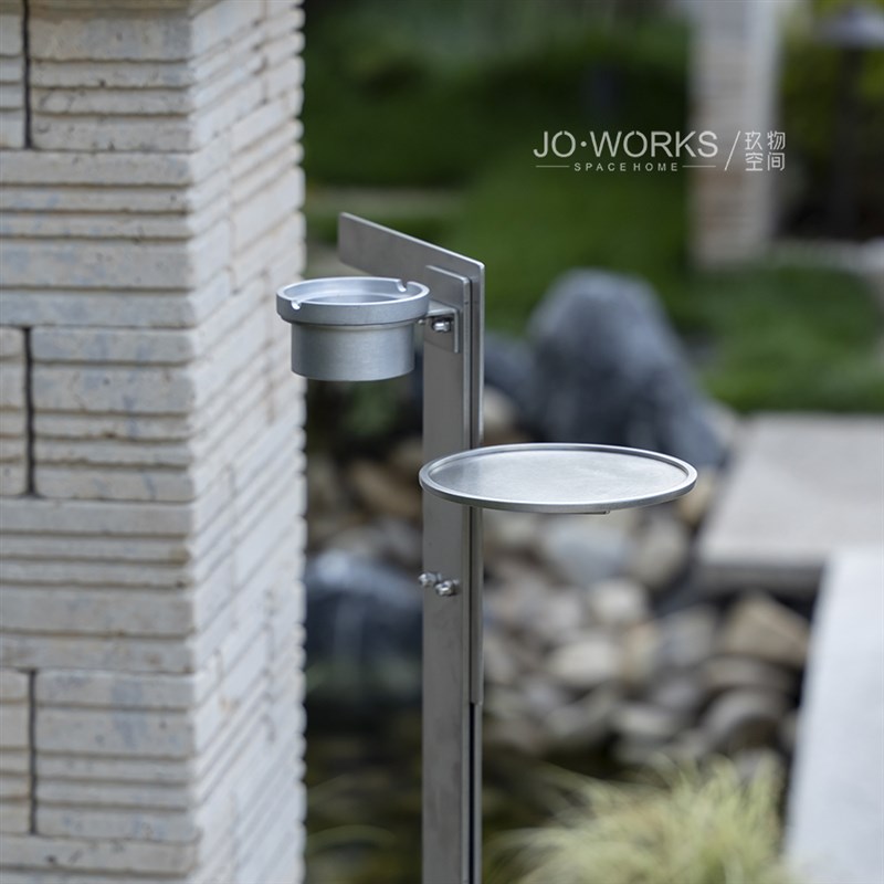 不锈钢落地烟灰j缸工业风户外庭院家用客厅办公室酒店大堂烟灰缸