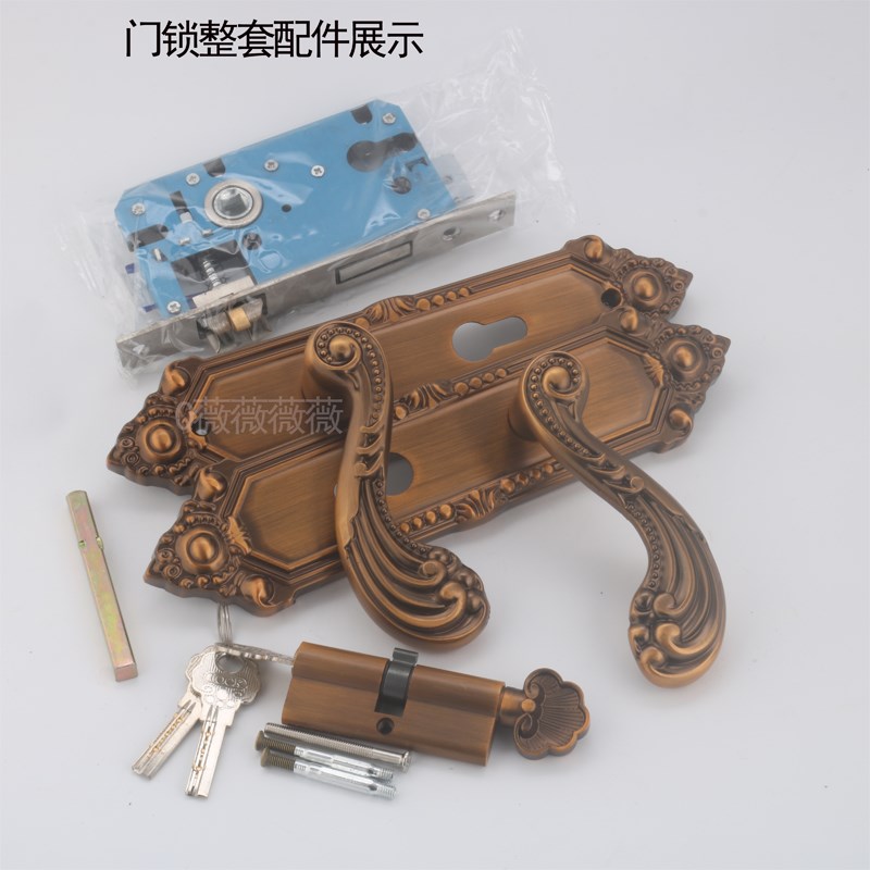 欧式58锁具家用房门锁165孔卧室内实木M门把手静音老式旧门锁具