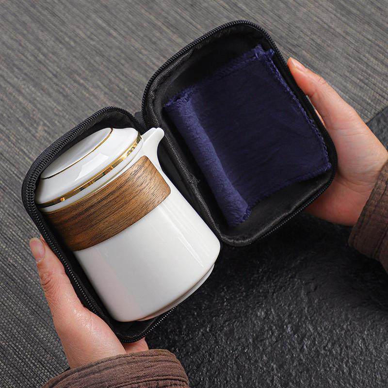 旅行便携式茶具套装户外随身快客杯个人专用功夫茶旅游泡茶便携包,餐饮具,旅行茶具,淘宝优惠券,粉丝福利购,淘宝优惠卷