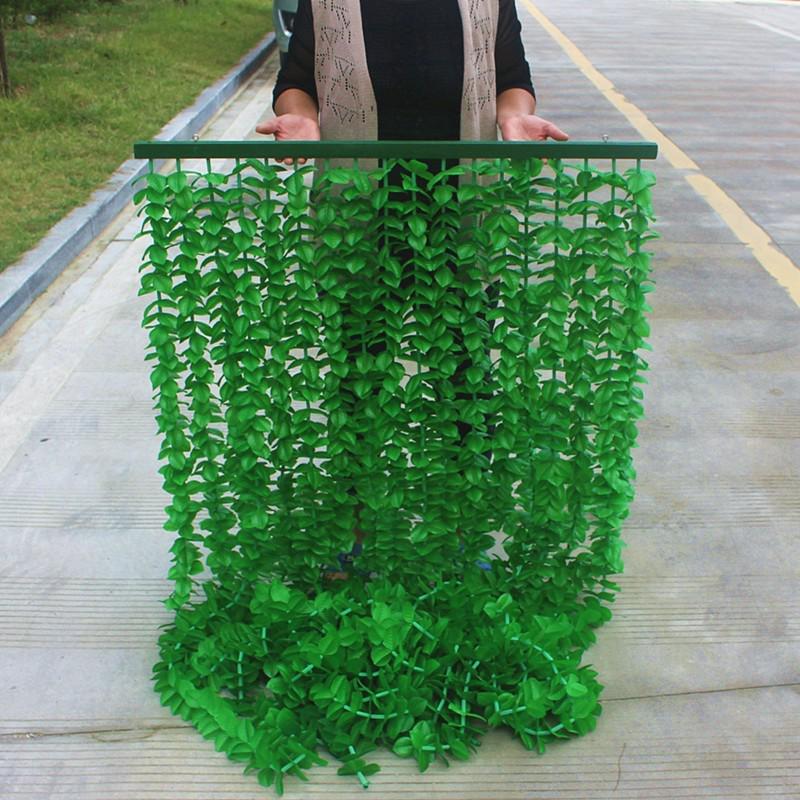 热销绿色叶子门帘竹子挂帘玄关隔断阳台帘宾馆餐馆茶吧足浴店装饰