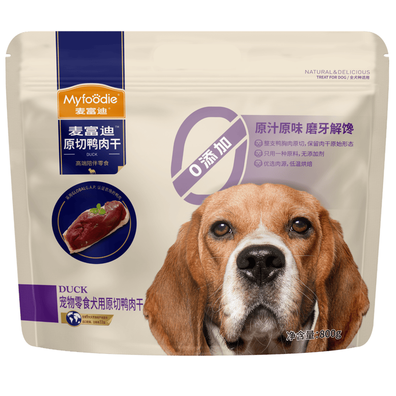 麦富迪原切鸭肉干800g磨牙狗零食