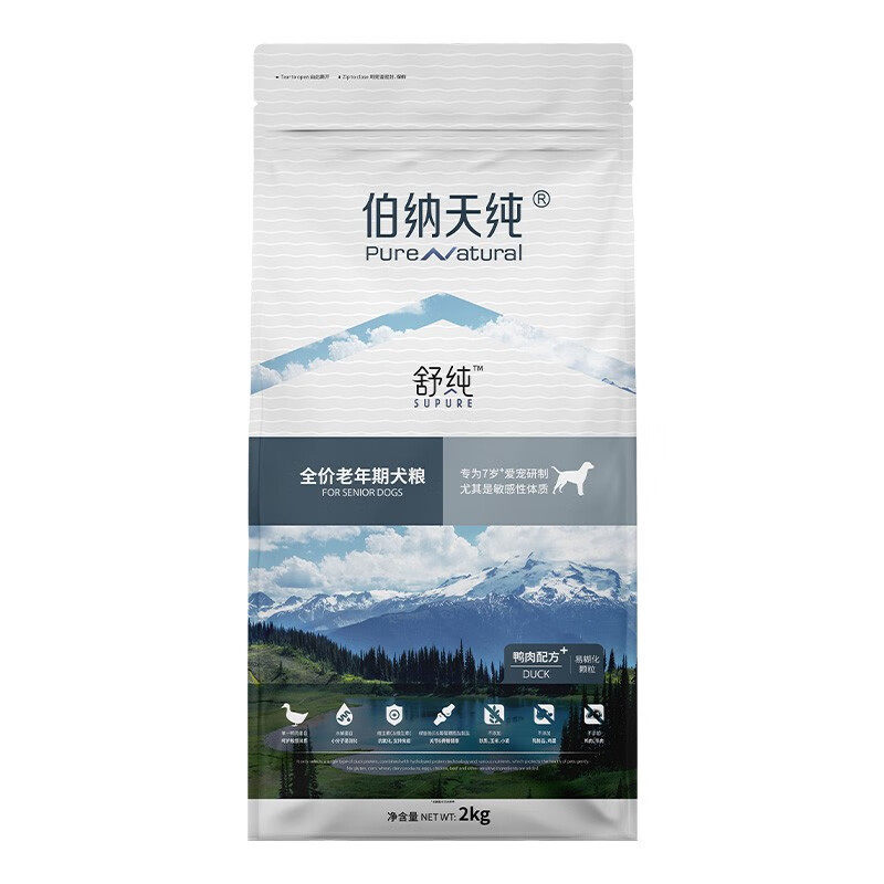 狗粮舒纯老年犬粮鸭肉配方全价