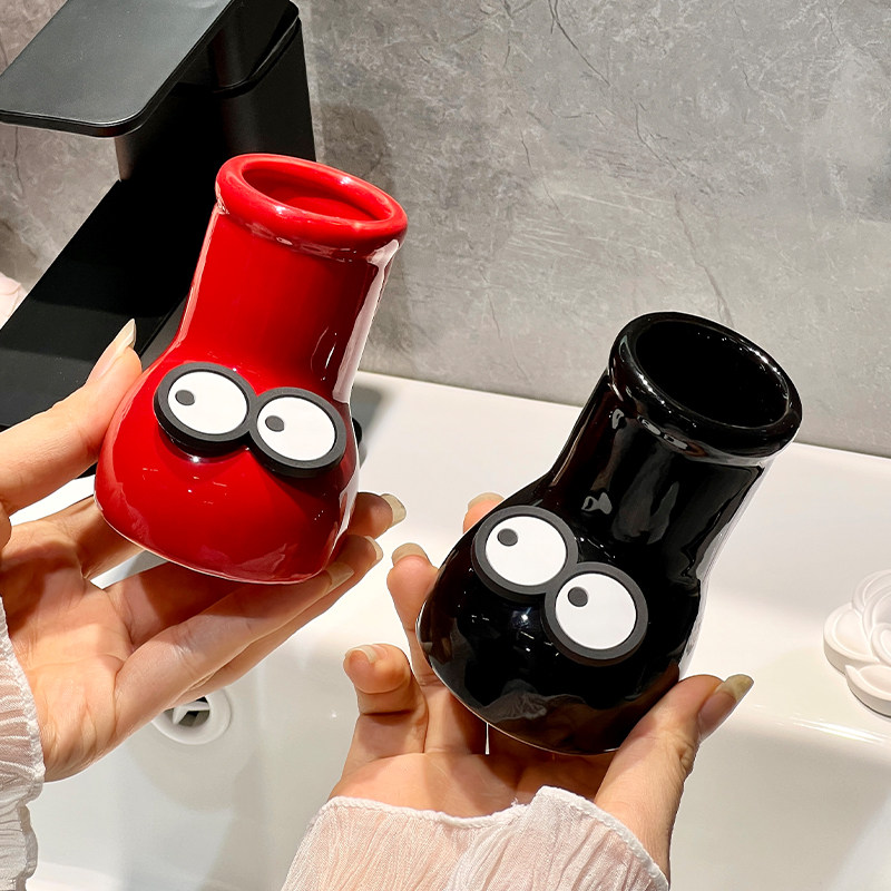 速发陶瓷轻奢可爱牙刷杯架子置物架牙膏浴室洗孩卫台生间儿童漱家