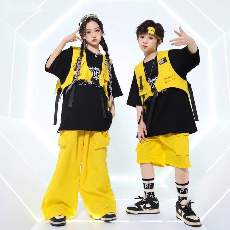 速发街舞少儿潮服潮iphop服h架子鼓演出服男孩嘻哈装装孩舞蹈表演