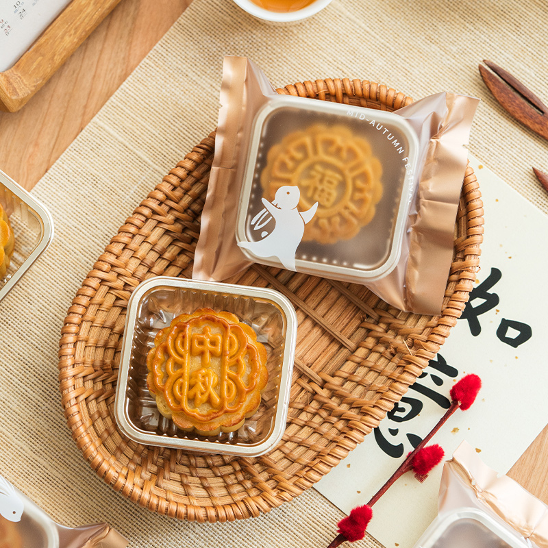 速发月饼包装袋子封中秋袋机带托盒单独个打款广式50g100克75新包