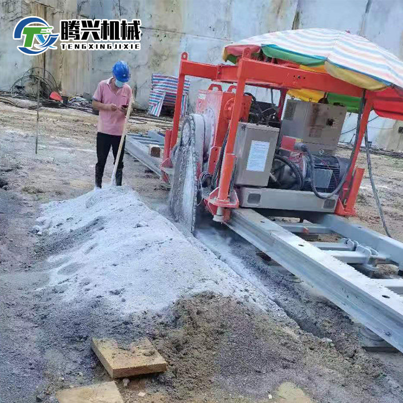 极速加长大型大理石采石场链锯机轨道式链锯臂Q石方石材链臂锯切