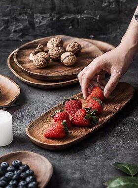 极速Whole Wood Tableware Set Lovesickness MWood Irregular Ov