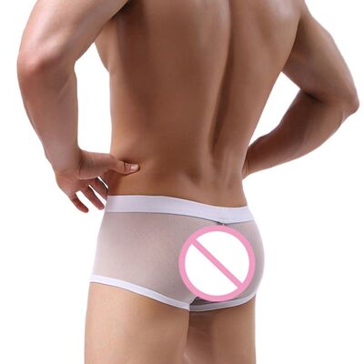 新品CLEVER-MENMODE Mesh Boxer Mens TransparentQ Underwear Me