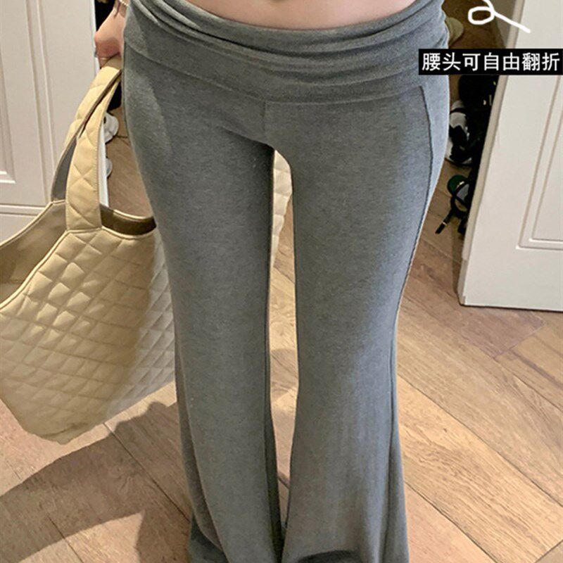 新品孕妇裤子外穿2025新款x夏季薄款莫代尔微喇叭裤宽松垂感休闲