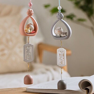 新品治愈系可爱风l铃挂饰铃铛挂件日式创意挂门房间装饰品送男女