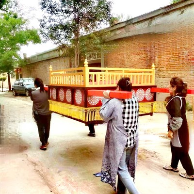 极速胡蝶花轿八抬大轿唐风步撵轿子钢木结合四抬凤撵X婚庆用品礼