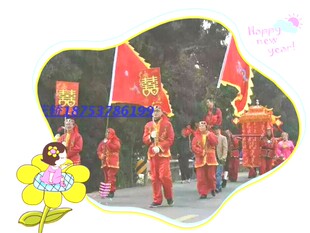 极速婚庆道具红色轿服轿夫衣服舞龙舞F狮锣鼓秧歌打鼓服马夫服中