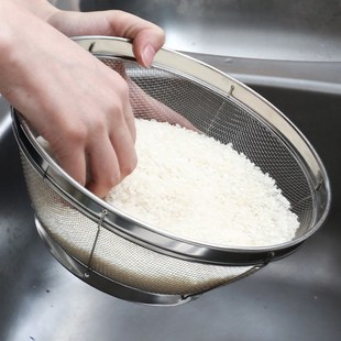 极速双耳网篮不锈钢密网漏盆蔬果盆过滤网加密漏油T隔洗米筛沥水