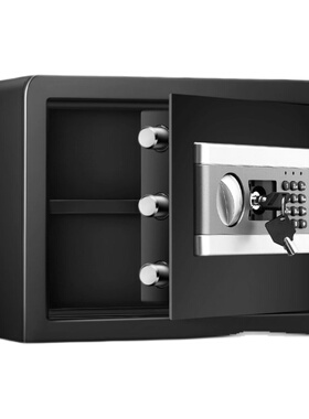 极速保险柜家用小型可固定高25cCm电子万夹保险箱钥匙防盗办公迷
