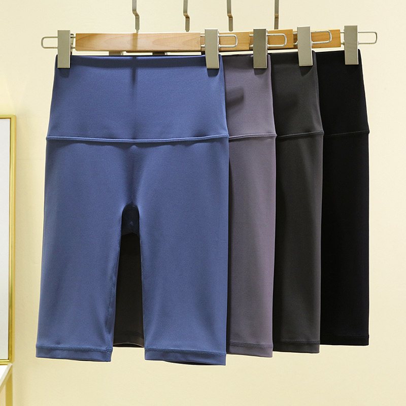 新品高端裸感瑜伽裤女速干提臀骑行裤训练K裤健身房跑步运动短裤