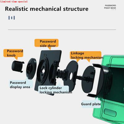 极速Retro ATM Rotating Password Bank MIoney Box Cash Coin Sa