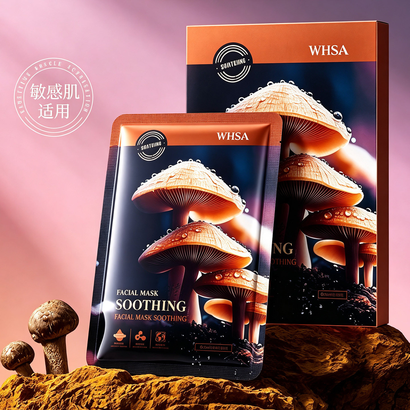 松茸菌菇舒缓安肤凝润面膜抗皱提拉紧致舒缓温和补水保湿嫩肤提亮