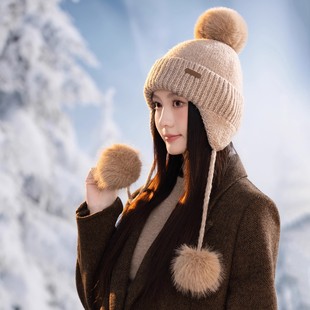 高品质羊绒针织保暖护耳时髦显脸小套头帽 设计联名款 LVURT 法国