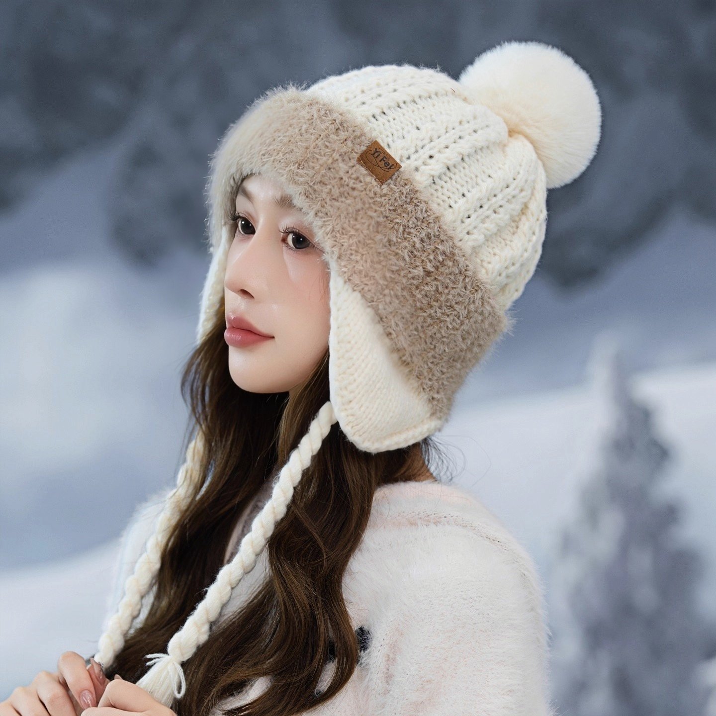 LVURT防寒保暖护耳时髦套头冷帽