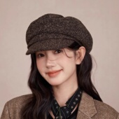 设计联名款 LVURT 法国 高品质毛呢保暖复古英伦风气质潮搭贝雷帽