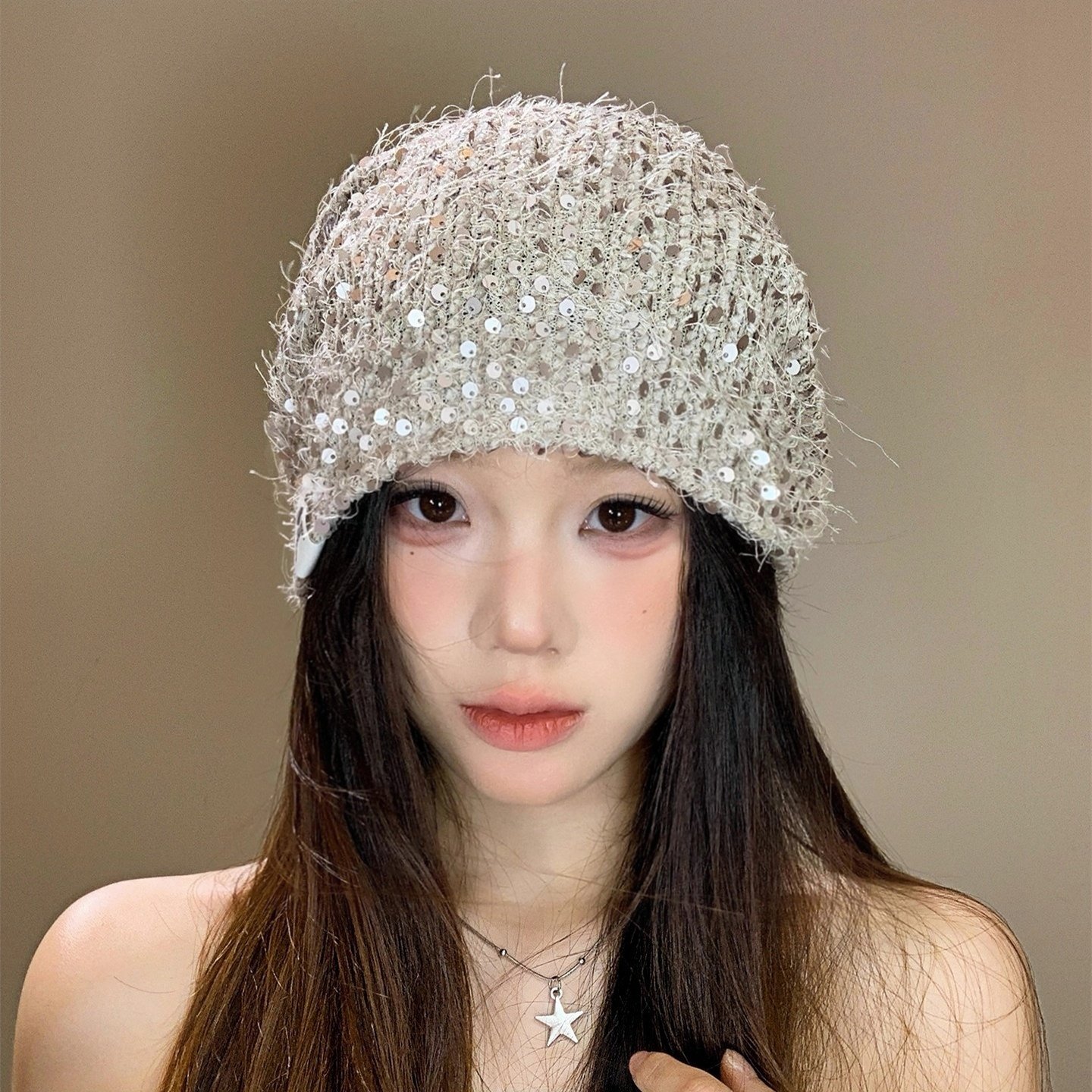 LVURT高品质时尚亮片潮搭堆堆帽