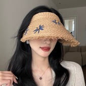 设计联名款 LVURT 法国 高品质拉菲草编大檐户外防紫外线空顶草帽