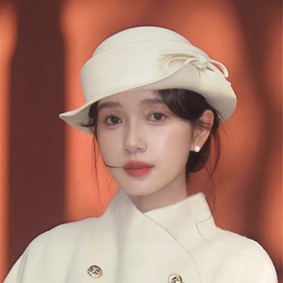 高品质纯羊毛千金气质小香风时髦渔夫礼帽 设计联名款 LVURT 法国