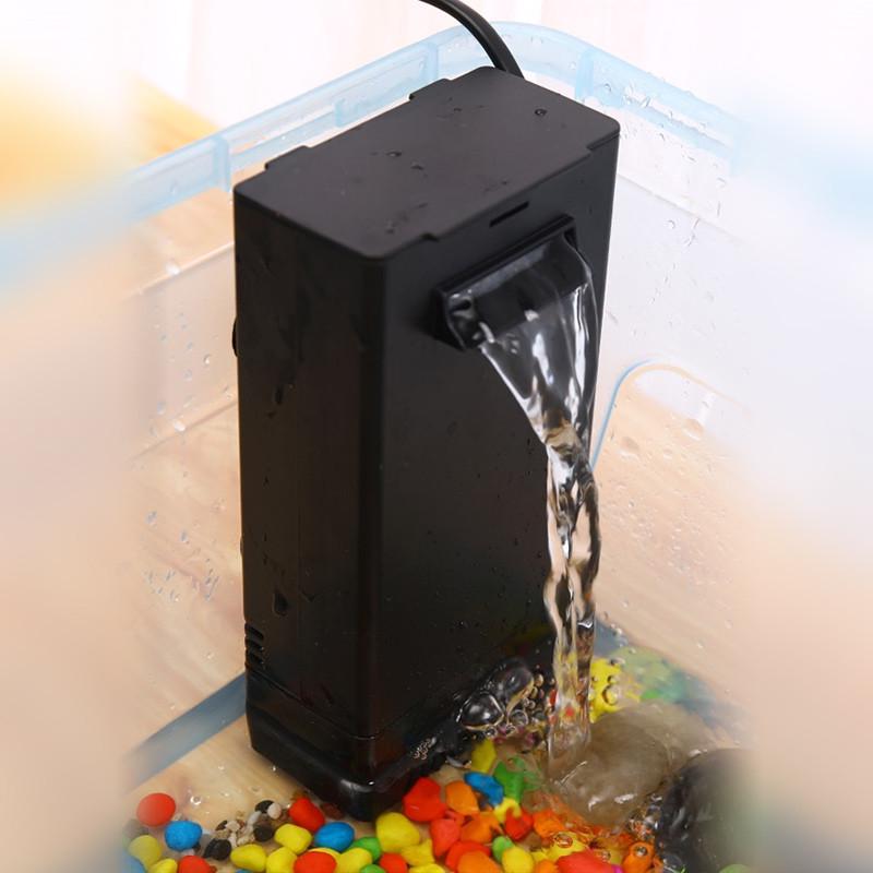 乌龟缸低水位过滤器浅水小鱼缸潜水瀑布式迷你小型静音内置净水